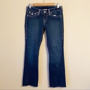 True Religion Disco Joey Big T Fray Hem Twisted Seam Jeans - 28